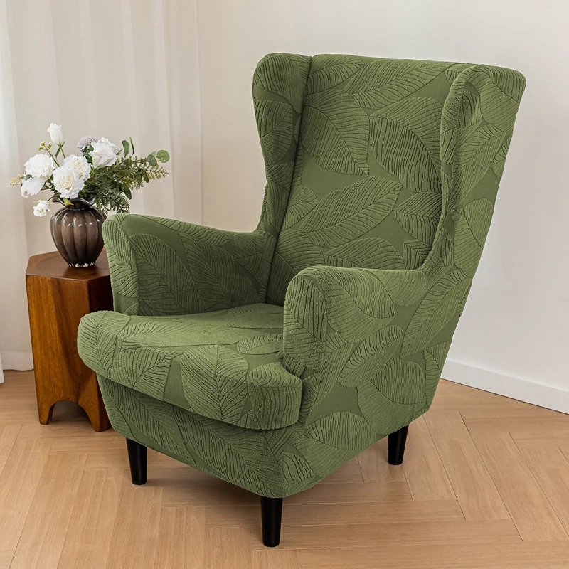 

Leaf Jacquard Polar Fleece Recliner Sofa Cover Living Room Single Sofa Cover Stretch Armchair Cover Furniture Protector