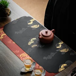 Jacquard Woven Brocade Zen Tea Towel Home Room/living Room /teahouse Tabletop Tea Ceremony Supplies Cotton Linen Small Pad Cloth