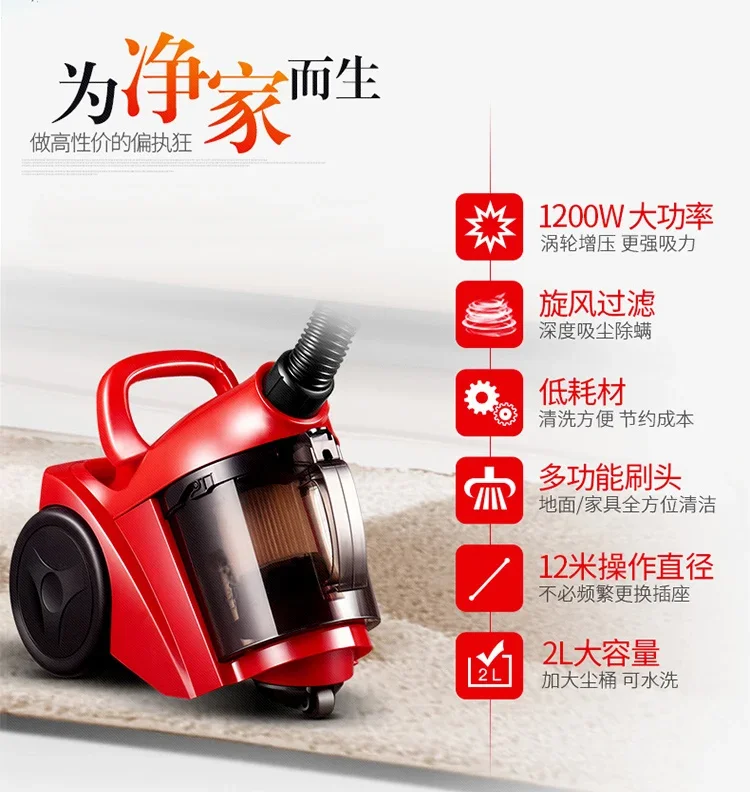 

110V/220V Vacuum Cleaner for Home Pet Hair with Flat Nozzle USA Japan Canada Export