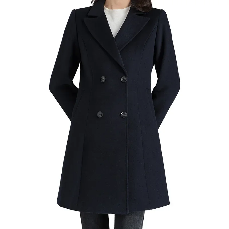 

Autumn and winter new woolen coat women's medium and long professional high-end wool woolen coat sales department front desk