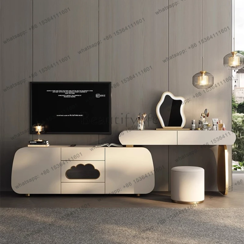 

Элитный туалетный столик с подсветкой и зеркалом, туалетный столик-комод, тумба под ТВ, мебель для макияжа и ухода за собой