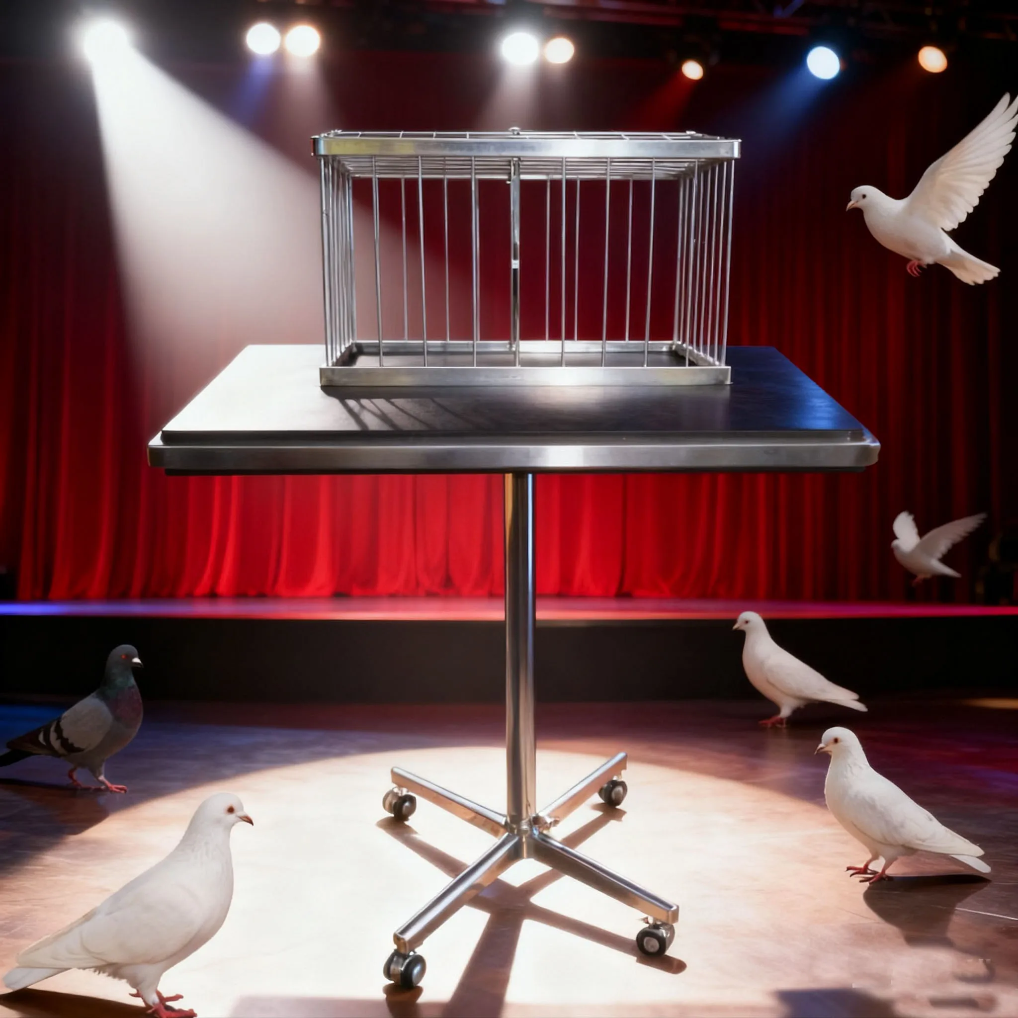 Remote Control 3 in 1 Vanishing Dove Cage - Magic Illusion Prop for Stage Performance and Party Games Professional Magic Tricks