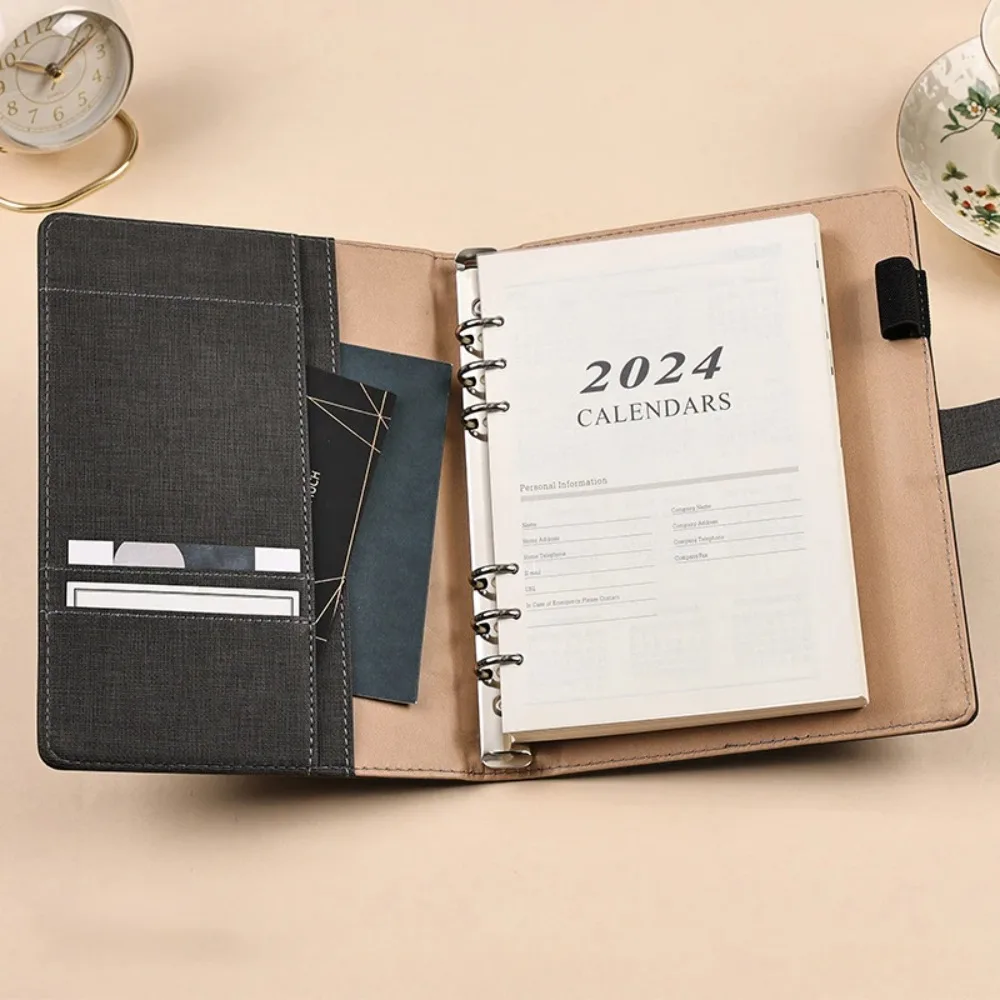 New 2024 Loose Leaf Notebook Refills Kawaii Binder Diary Journal Planner Notepad Schedule Agenda Organizer Cute Stationery