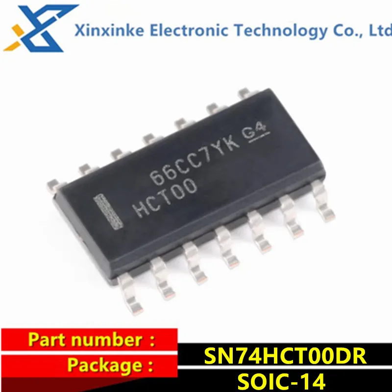 10PCS SN74HCT00DR HCT00 SOIC-14 Logic Gates Quadruple 2-Input Positive-NAND Gates Brand New Original