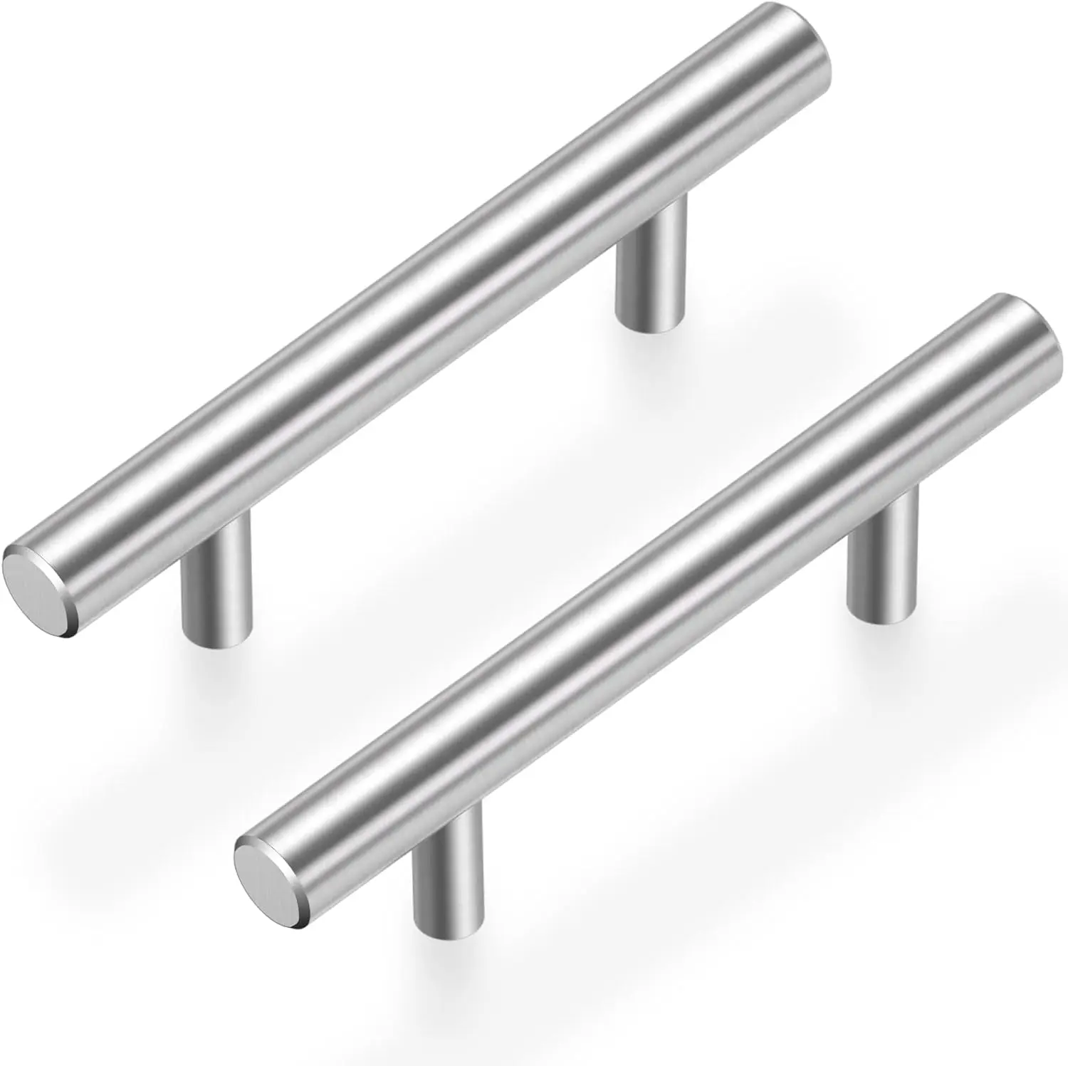 

25 Pcs Brushed Nickel Cabinet Handles 3.8 Inch Hole Center Drawer Pulls Cabinet Pulls Kitchen Handles for Drawers, Cupboards