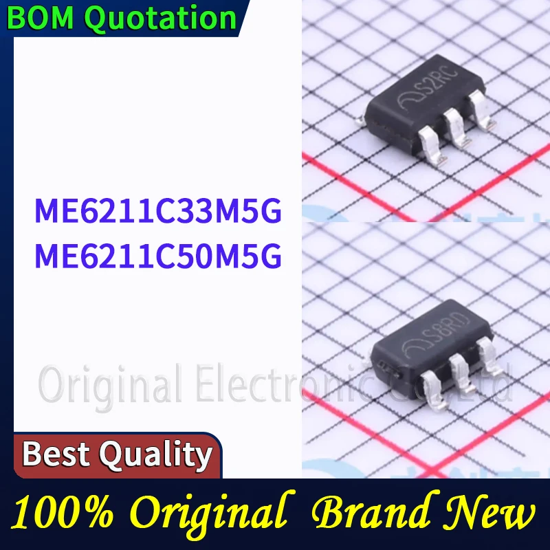 20pcs/lot ME6211C33M5G ME6211C50M5G In stock Original High quality