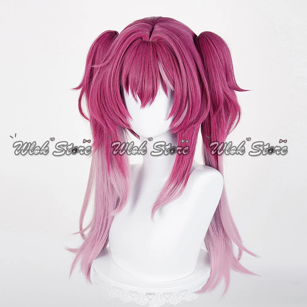 Jeu Wuthering Waves Lupa Cosplay perruque couleur mixte femmes perruques avec Double queue de cheval Halloween fête résistant à la chaleur cheveux synthétiques