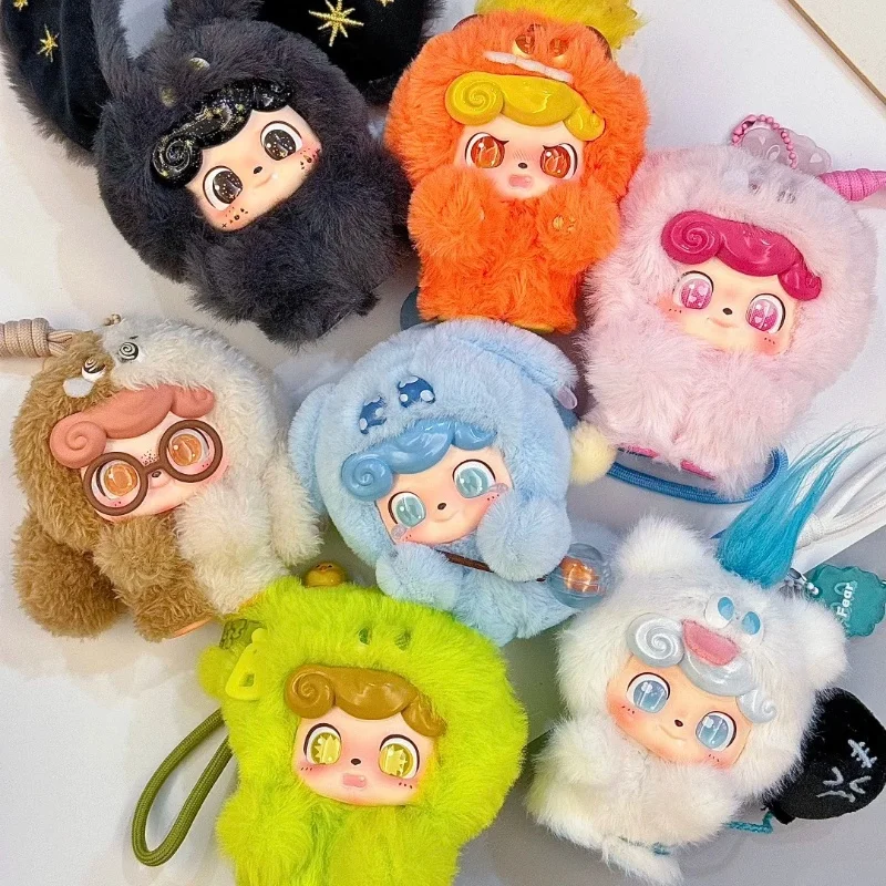 Qbao Emotional Furry Monster Plush Blind Box Trendy Toys Plush Pursh Charm Cute Stuffed Doll Surprise Trendy Toy Birthday Gift