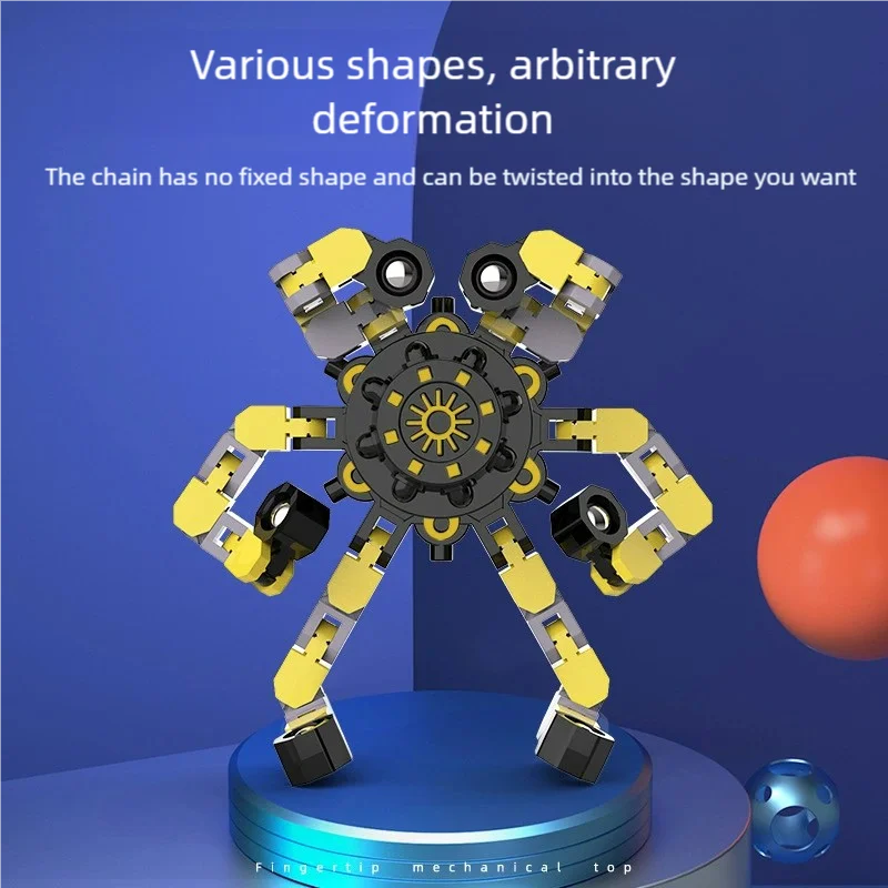 Kids Vervormd Fidget Spinner Keten Speelgoed voor Kinderen Weerstand Hand Spinner Vent Speelgoed Lichtgevende Gyro Vervorming Volwassen Gift