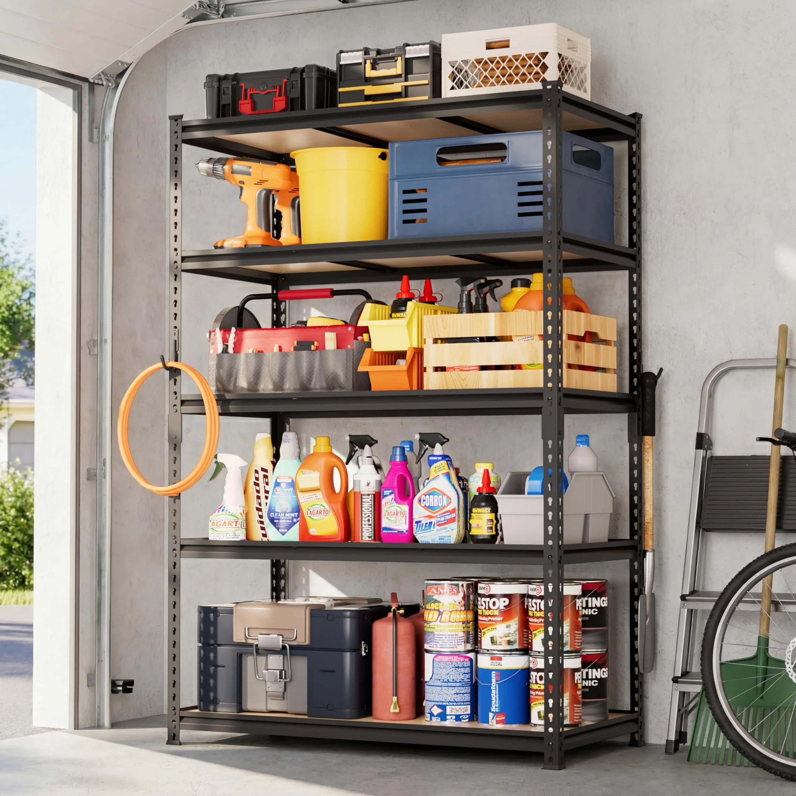 DYNALOAD 2000 lbs Heavy Duty Garage Shelving, 5-Tier, 48