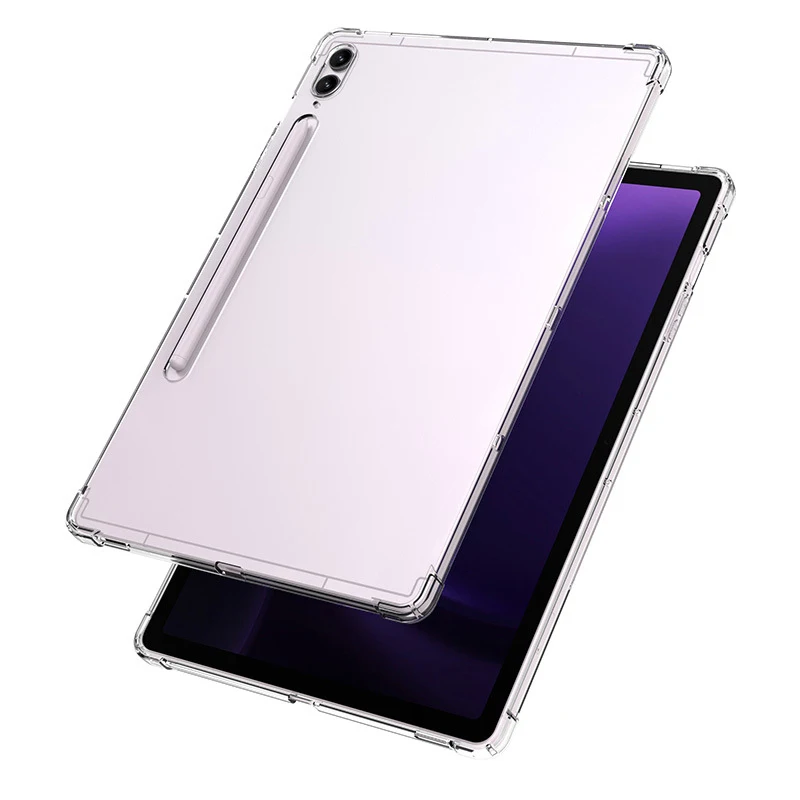 Transparent Clear Soft TPU Corners Reinforced Anti-fall Tablet Case Cover For Samsung Galaxy Tab S9 FE Plus 12.4