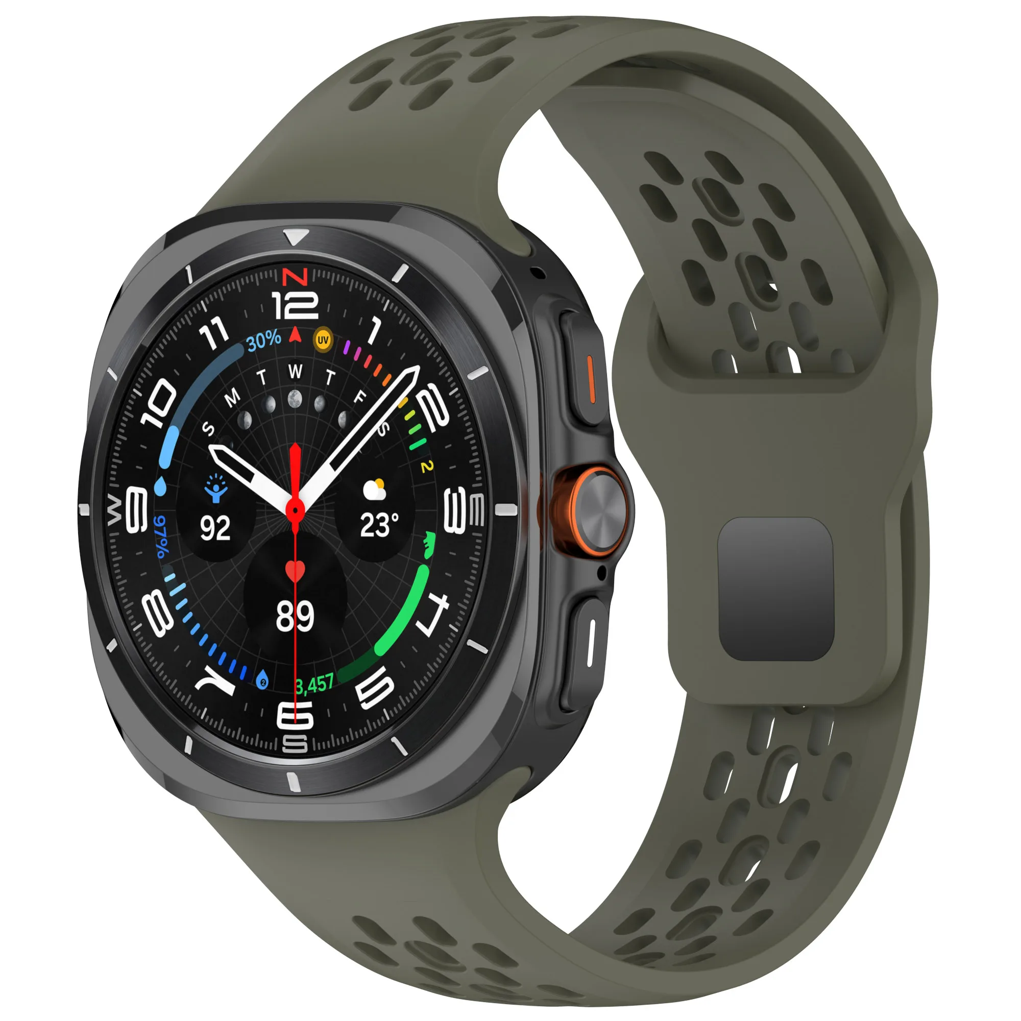 สายซิลิโคนสำหรับ Samsung Galaxy Watch ultra 47mm สายรัดข้อมือแบบนิ่มสำหรับ Galaxy ultra 47mm สำหรับ Galaxy ultra นาฬิกาผู้หญิงผู้ชาย