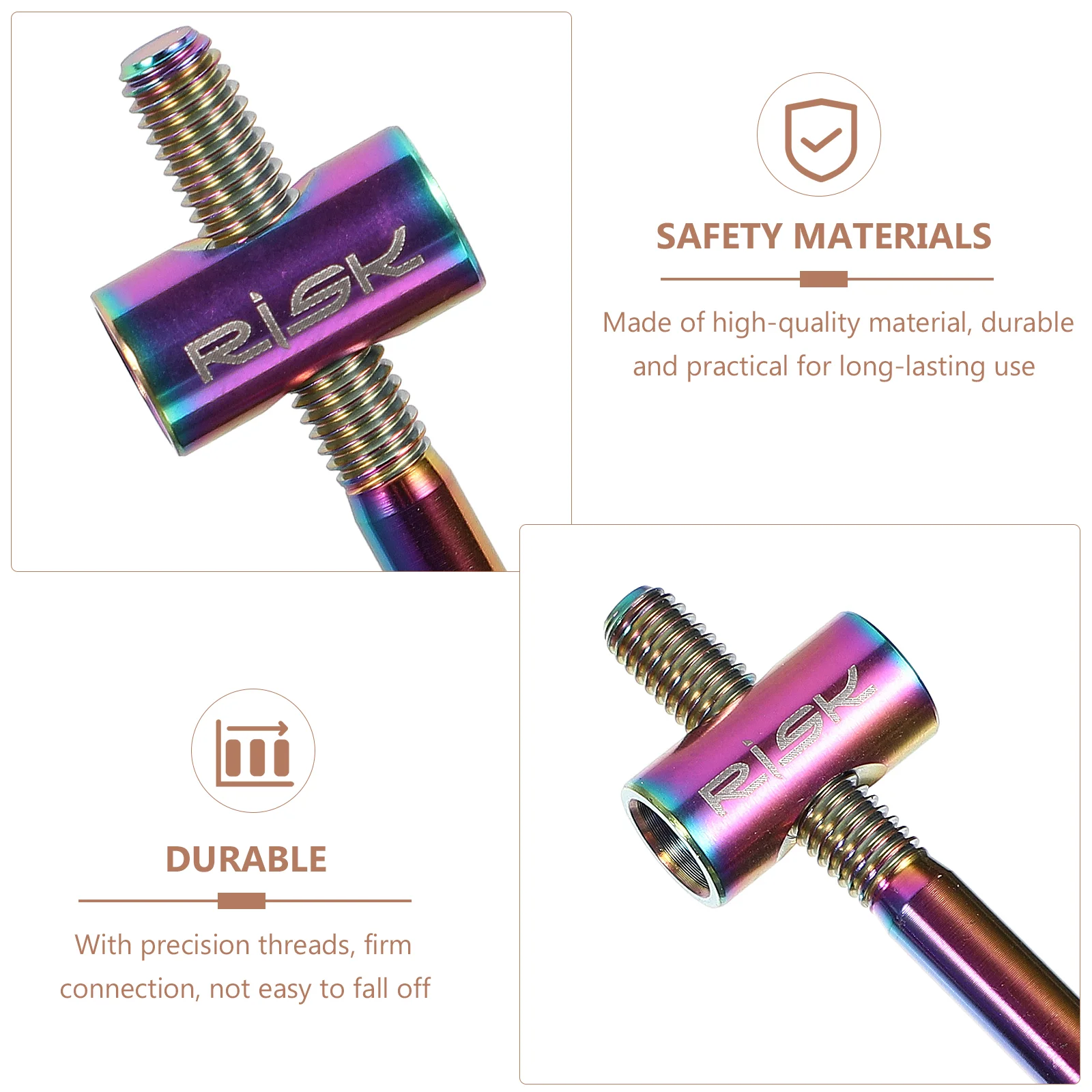 2 Pcs Seat Post Screw Fixing Screws Bolts Column Colorful Metal Fixed Round Head Titanium Alloy