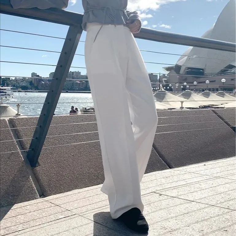 

Повседневные брюки свободного кроя Candy Colored Commuter Casual Pants с прямыми штанинами, средней высотой талии, длинные, для женщин, весенний сезон