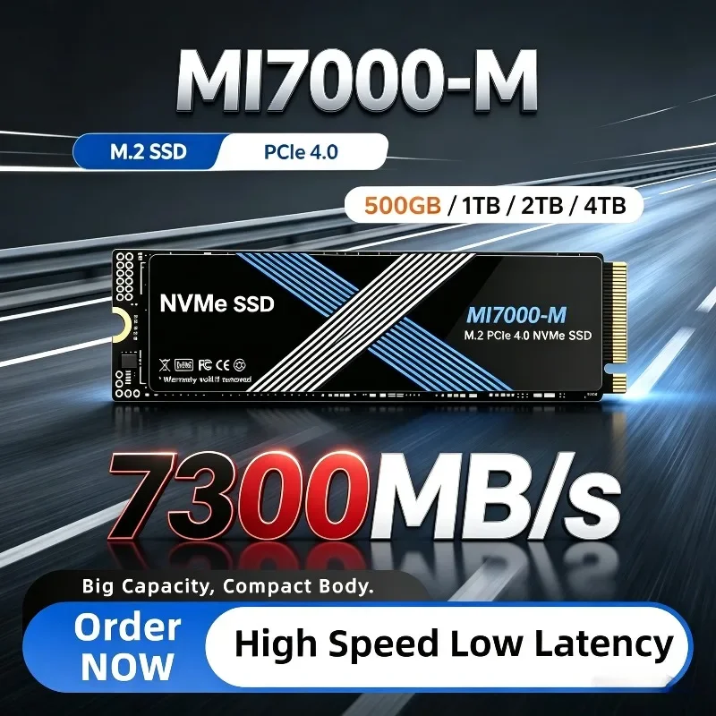 MI7000-M M.2 SSD Hard Disk 500GB 1TB 2TB 4TB 7300MB/s NVMe M2 SSD PCIe 4.0 Internal Solid State Drive For Laptop Desktop PC