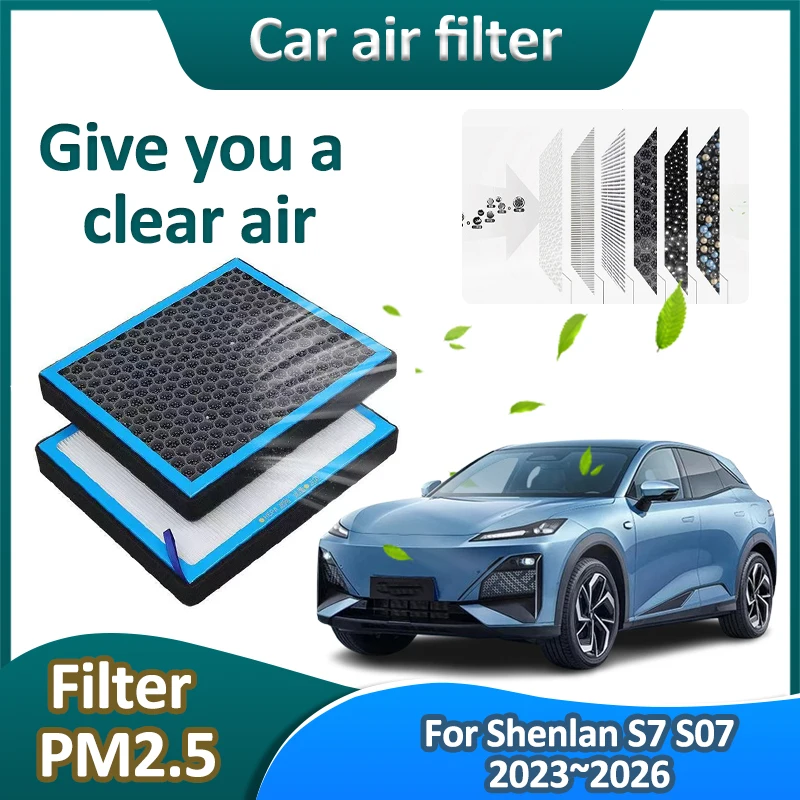 

For ShenLan Deepal S07 S7 2023 2024 2025 Car Air Freshener Conditioning Pollen Cabin Purifier Remove Dust PM2.5 Auto Accessories