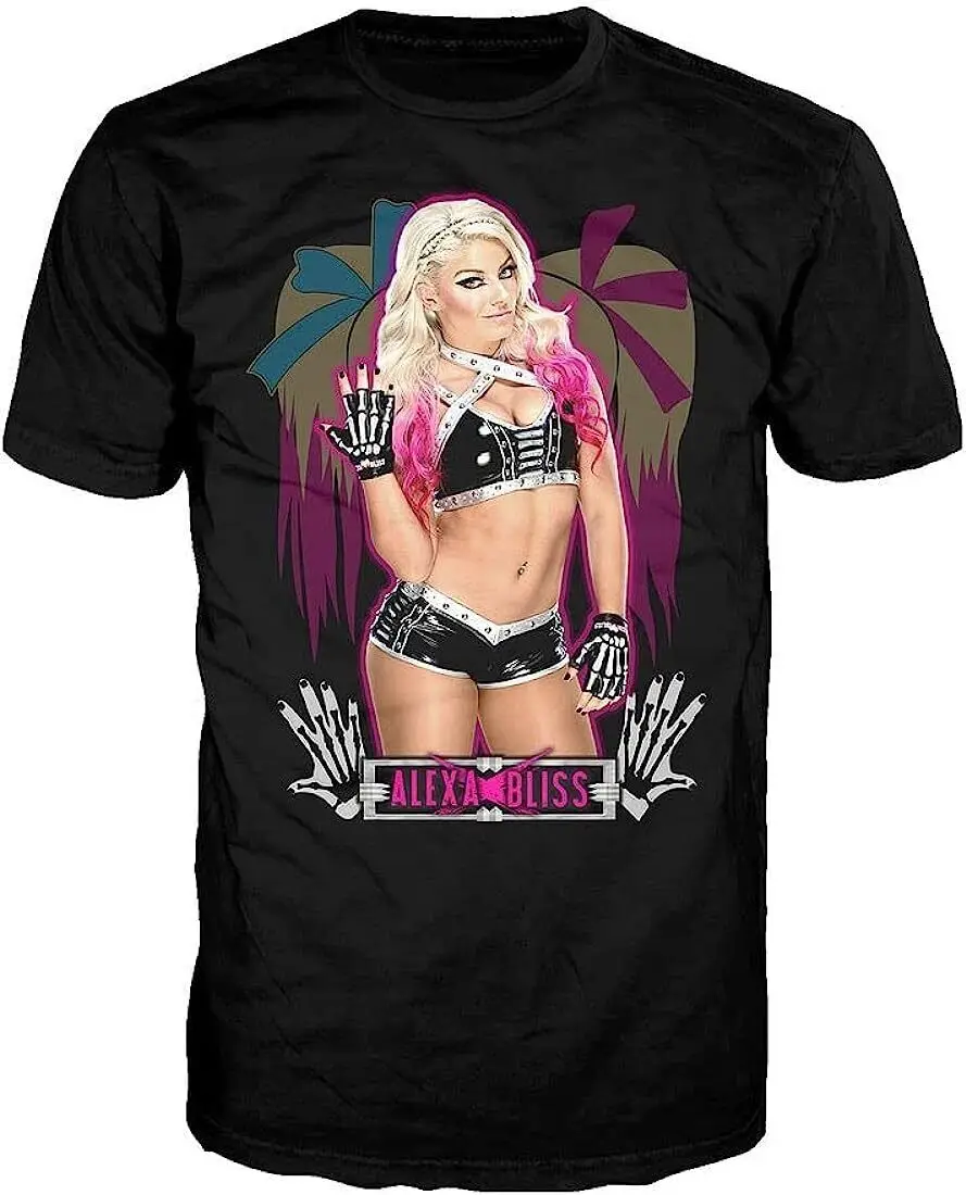 Nowa koszula Alexa Bliss I Love Her z krótkim rękawem, czarna, rozmiar unisex S-2345XL NE2661