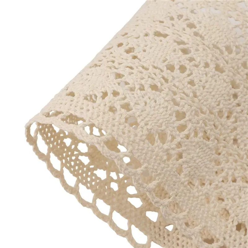 RMWIN-Table Runner Macrame For Wedding In Boho Style Beige Cream (15 X 200 Cm) Table Runner,Vintage Crochet Rustic , Wedding