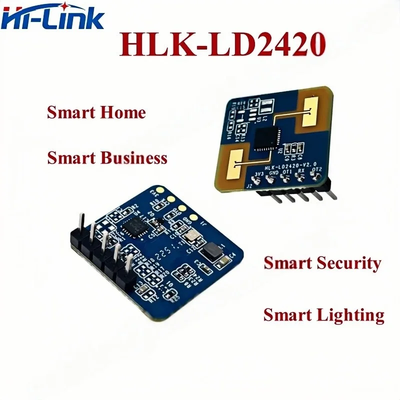 HLK-LD2402 LD2401 LD2410B LD2450 LD2410C LD2412 LD2410S LD2420 LD2461 Hilink 24Ghz Smart Human Presence Radar Module intelligent