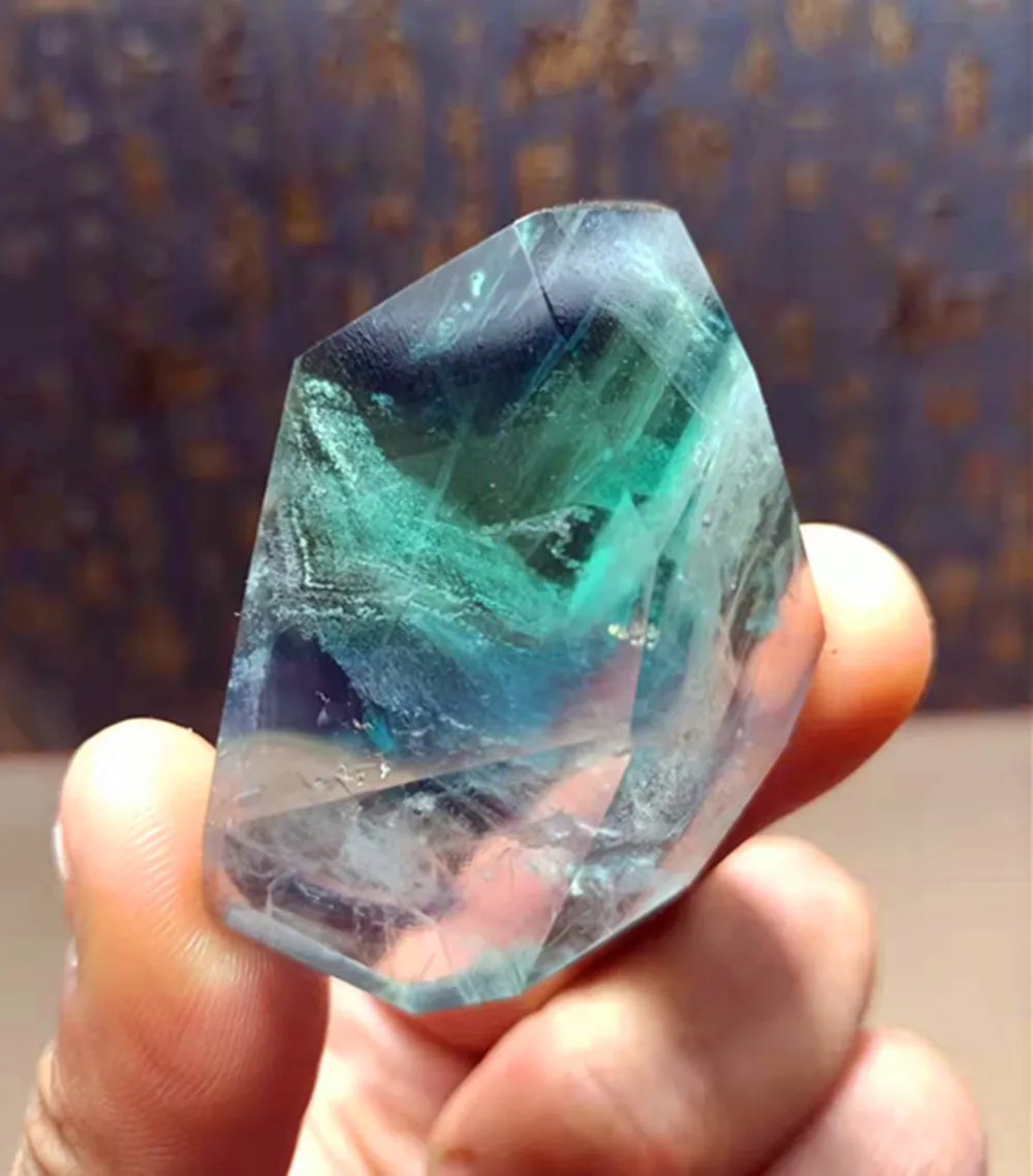 Rare Natural Energy Jelly Body Color Fluorite Reiki Home Decoration, Quartz Crystal Raw Stone, Chakra Meditation Treatment
