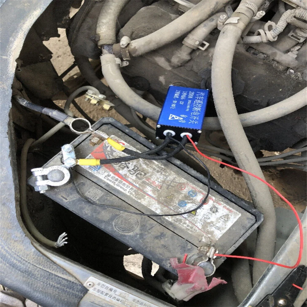 Car Battery Disconnect Isolator Cut-Off Switch Relay W/ Wireless Remote Control