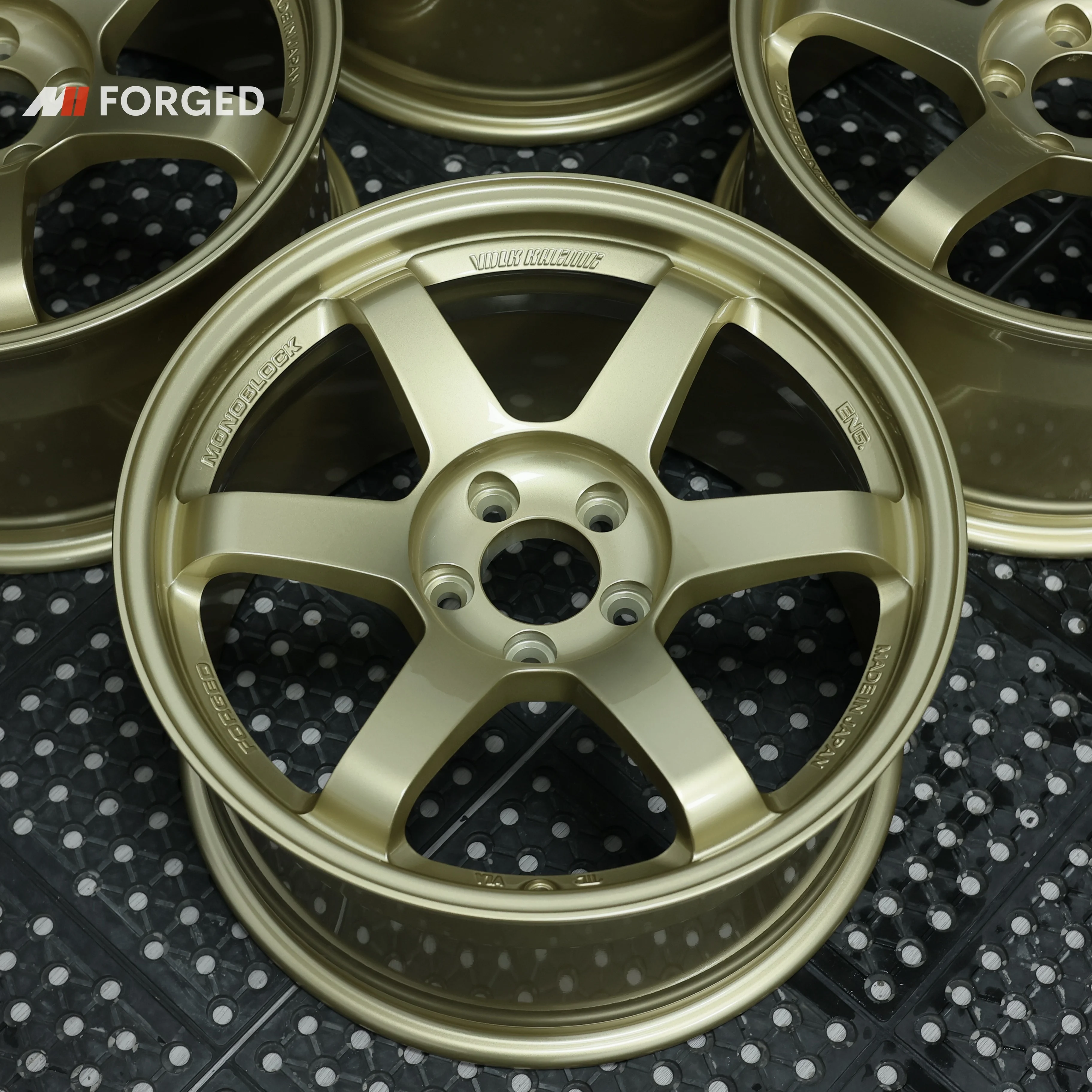 For  Hot Sale Gold Wheels Forged Rims 5x120 5x114.3 18 Inch Replica Volk Racing Te37 SL for Tesla Model S JDM  E46 E90