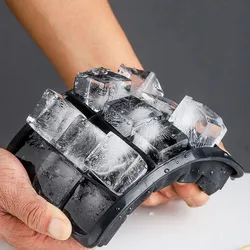 DIY Ice Maker Ice Cube Tray 4/6/8/15 Grid Big Ice Tray Mold Giant Jumbo Large Food Grade Silicone Ice Cube Square Tray Mold