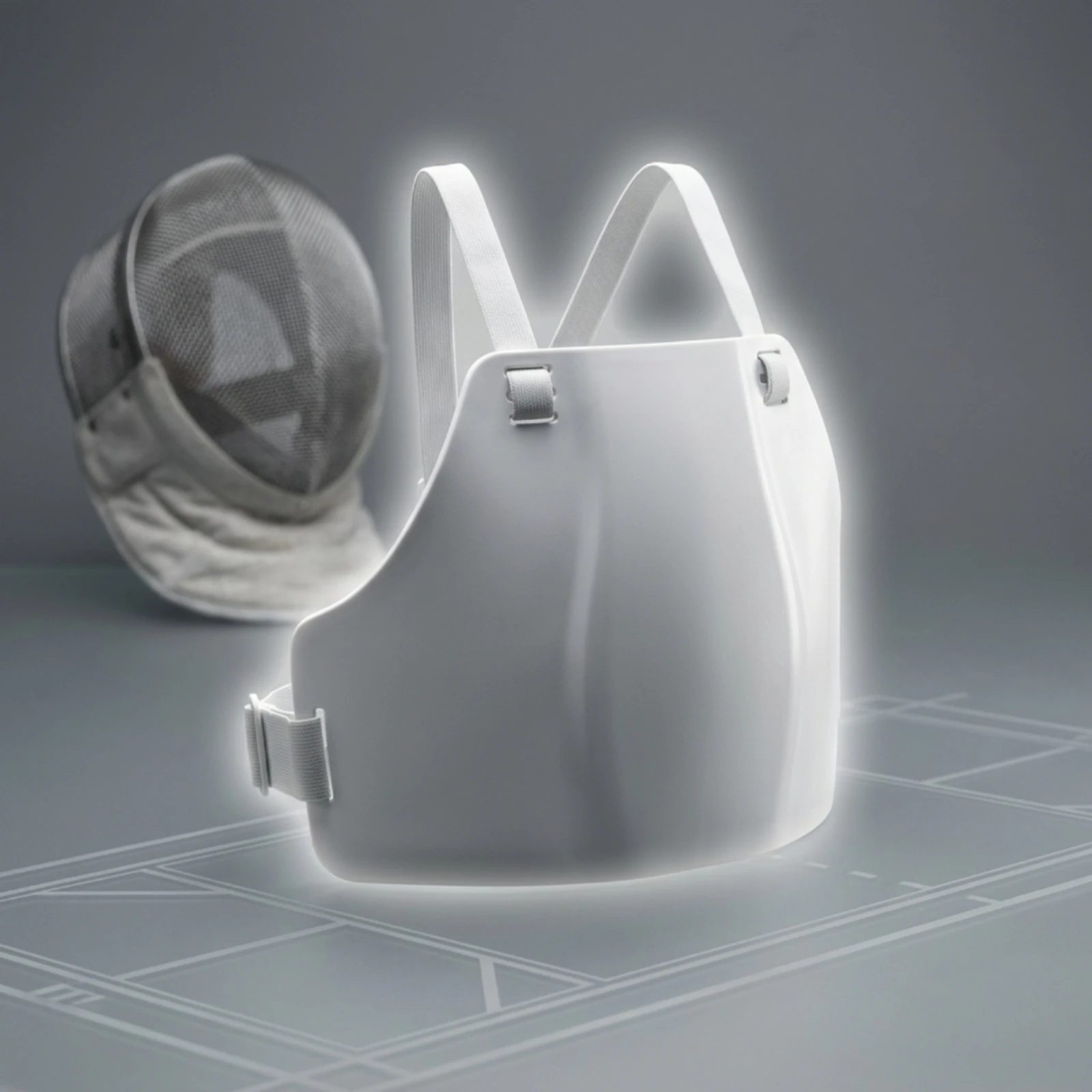 Fencing Chest Protector Breathable Fencing Chest Guard Plastron Long-Lasting Comfortable for Fencers, Competitions