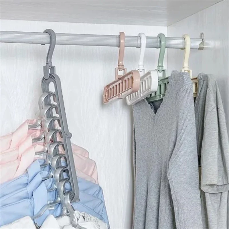 Multi-port Rack Support Hangers Clothes Drying Rack Multifunction Plastic Storage Hangers Clothes Organizer Space Saving Hanger