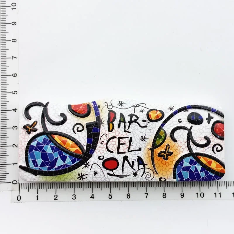 Spaanse Barcelona koelkastmagneet UV-print mozaïek danseres ontwerp wanddecoratie stadswonder gebouw huisdecoratie
