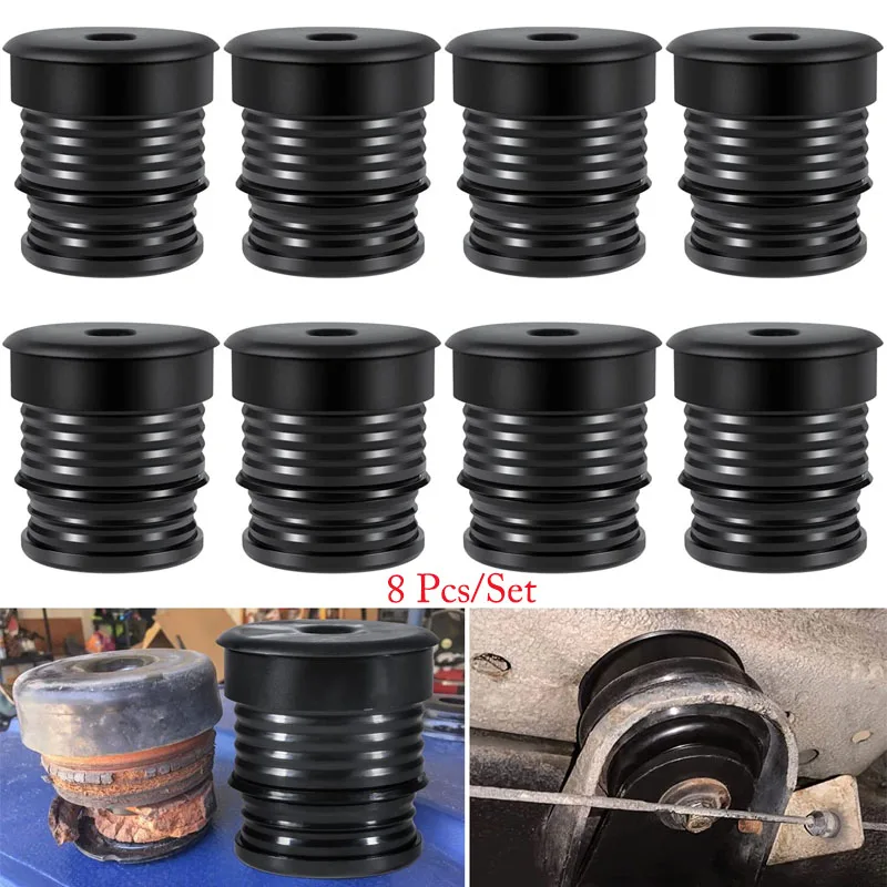 Crew Cab Silicone Body Mount Bushing Kit for Ford F-250 F-350 Improve Bumpy Ride Durable Components Outperforms OEM & PU Mounts