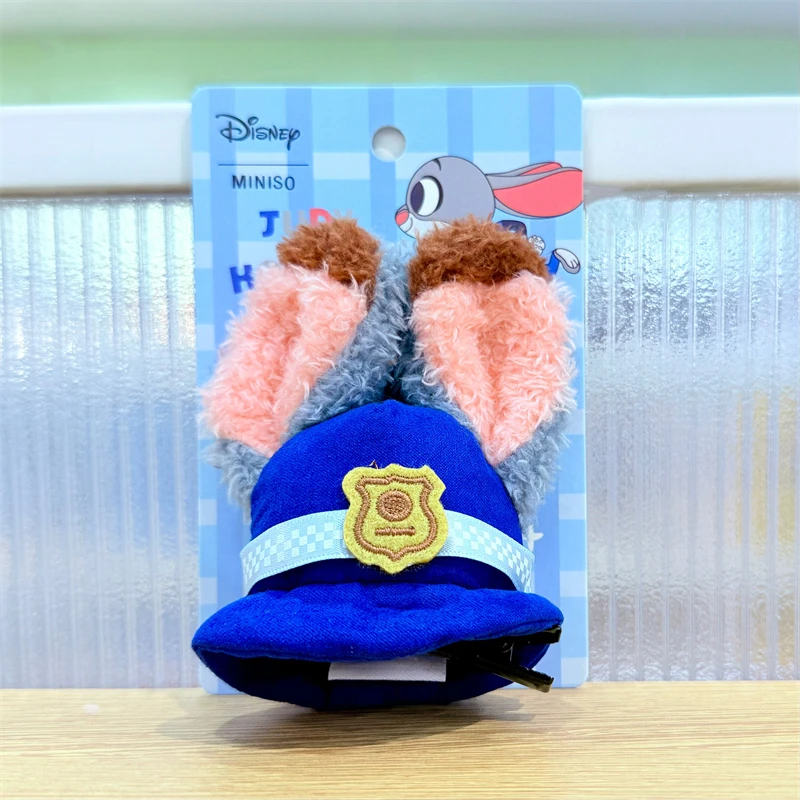 

Disney Zootopia Judy Hoppers Police Hat Plush Bunny Ear Hair Clip Headband Cute Cosplay Accessory Gift for Fans