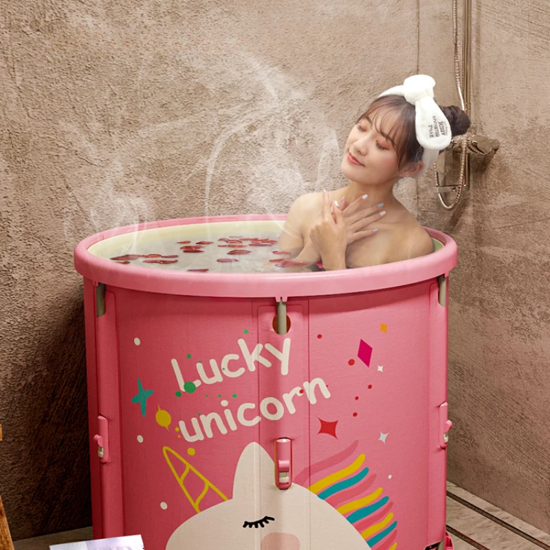 Bathing bucket for adults foldable household bathtubs, installation free, children's bathtub, sweat steam bathtub