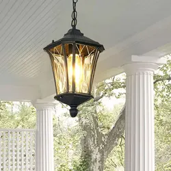 European Outdoor Waterproof LED Pendant Lamp Retro Corridor Aisle Garden Chandelier Bar Cafe Restaurant Lighting Fixture