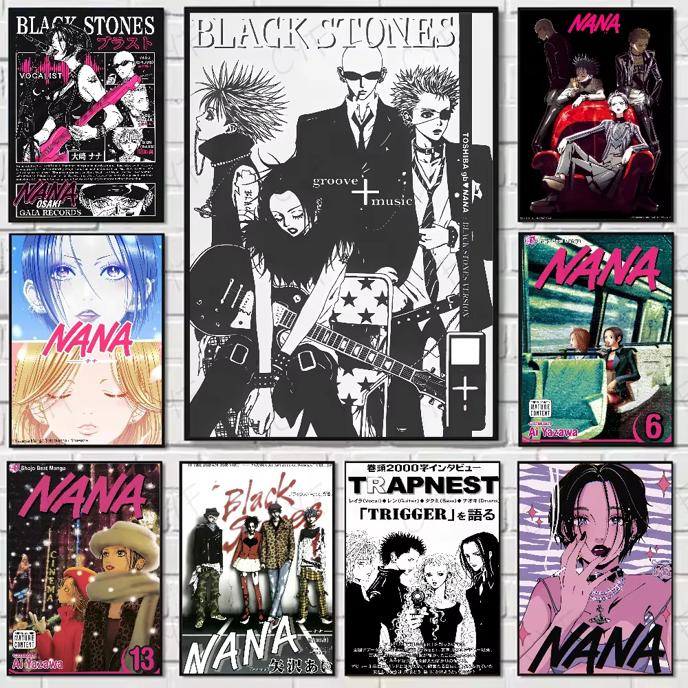 

Anime N-NANA Shoujo Manga Poster Canvas Painting Wall Art High Quality Print Movie Posters For Living Bedroom Retro Room Decor