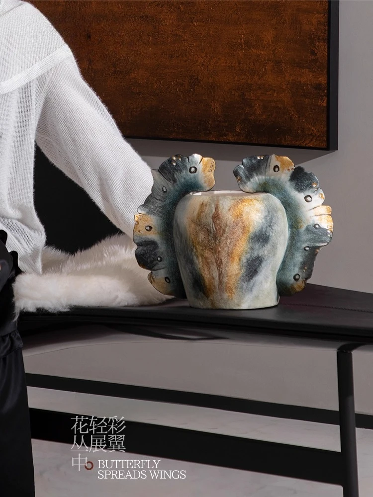 

Vase ornament living room dining room flower arrangement hydroponic water raising flower vase light luxury high-end ceramic vase