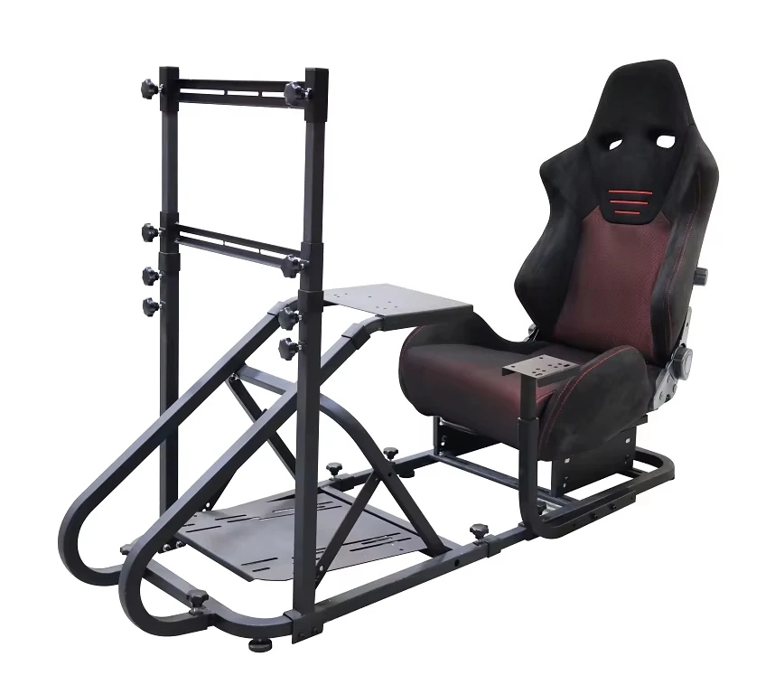 1012F Next Level Racing Rack Simulator Cockpit-Ergonomic Design PVC& Foam Construction Indoor Use  Stainless Steel