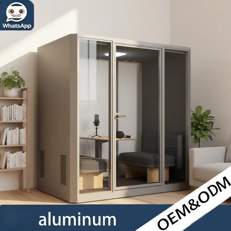 Modular Steel Frame Soundproof Silent Booth High Density Sound Absorbing Material Quiet Isolation Room For Home Office Use
