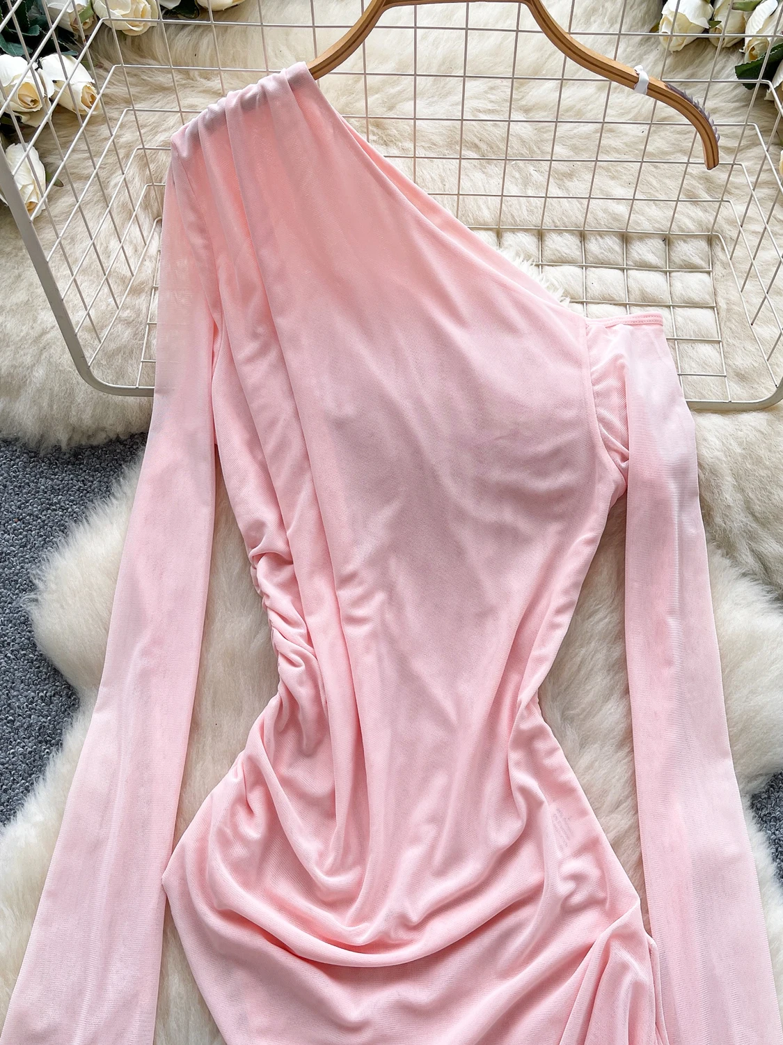 Oulder Bared Long Sve T-shirt femme avec Sa Me Pure Desire Sle trajet taille haute jupe trapèze saison d'été