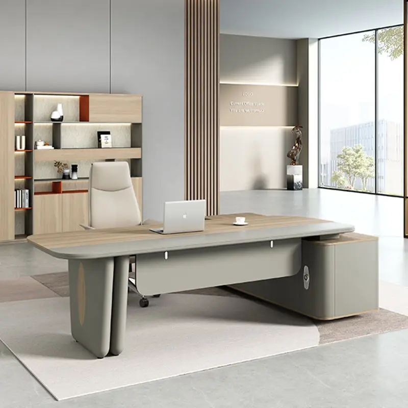 *Modern Wood Manager Desk  Executive High-end Office Furniture Commercial Manager Desk Office Building Desk