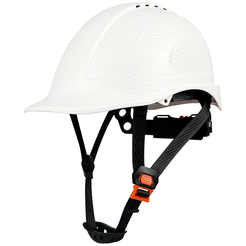 

CE Industrial Safety Helmet For Engineer ABS Ansi Hard Hat For Men Lightweight Vented Work Head Protection Carbon Fiber Pattern