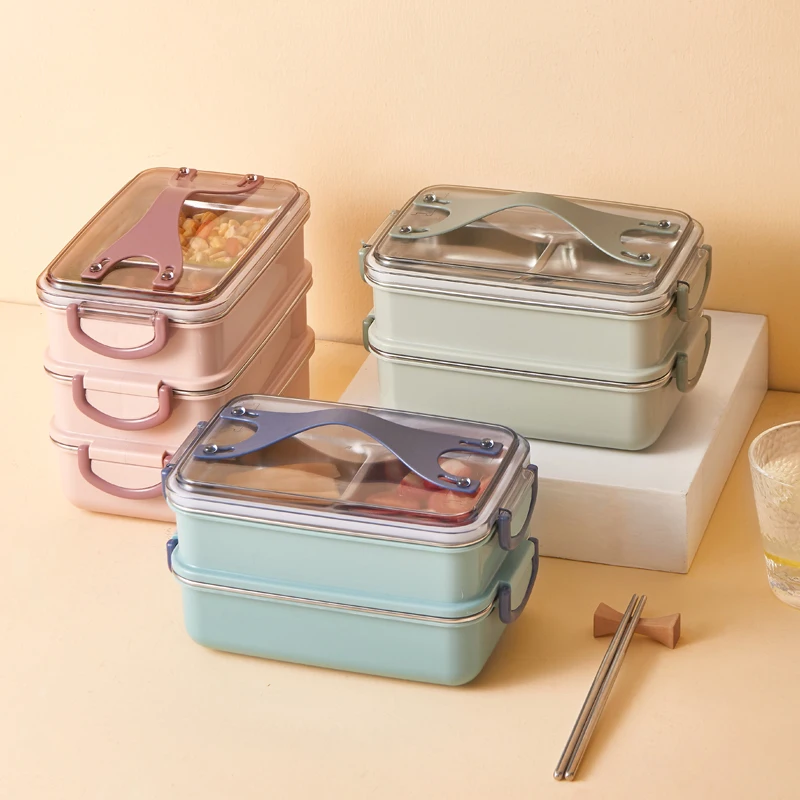 

Eco-Friendly Stainless Steel Lunch Box with Multiple Compartments Durable Portable Easy to Clean Office