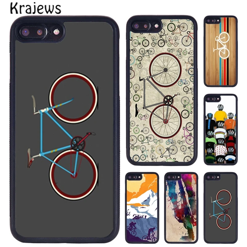 Krajews BIKE CYCLING Sport Rubber Phone Case For iPhone 16 15 14 X XR XS 11 12 mini 13 Pro MAX Plus cover shell coque