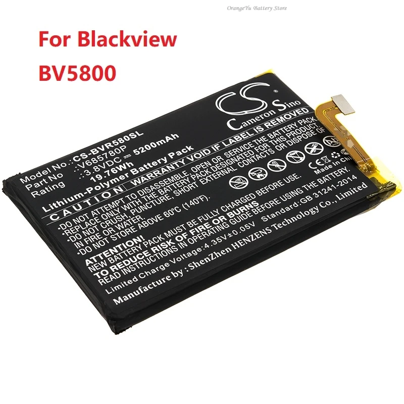 

Cameron Sino Mobile, SmartPhone Battery for Blackview BV5800 V685780P, A10 V376073P, BV7000 V575868P +TOOLS KIT