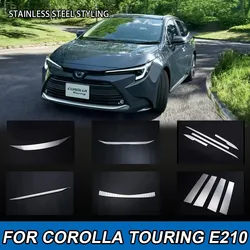 Car Front Bumper Rear Bumper Anti-Scratch Scuff Protectors Car Stainless Styling Accessorie For Toyota COROLLA TOURING E210 2019