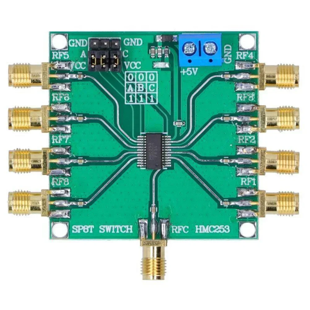 Imagem -02 - Módulo de Interruptor Hmc253 rf Aberto Interruptor rf Sma Dc2.5 Ghz 3v5v Fonte de Alimentação 50x50 mm Tamanho Pvb 1.0 db Módulo de Antena