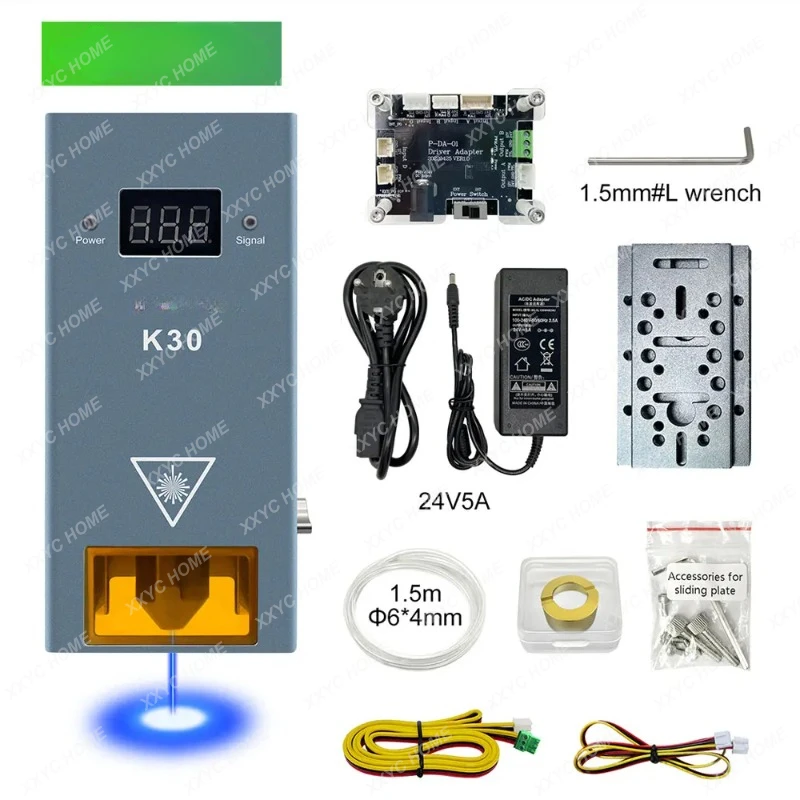 

Лазерный модуль K30 30 Вт с воздушным помощником, 6 шт., Диодная лазерная головка для деревообрабатывающего станка с ЧПУ, мощные режущие гравировальные головки