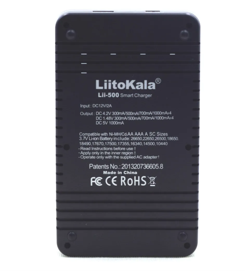 Liitokala-リチウム電池充電器3.7V 18650 26650 18500 18640,単4電池用,リチウム電池1.2V