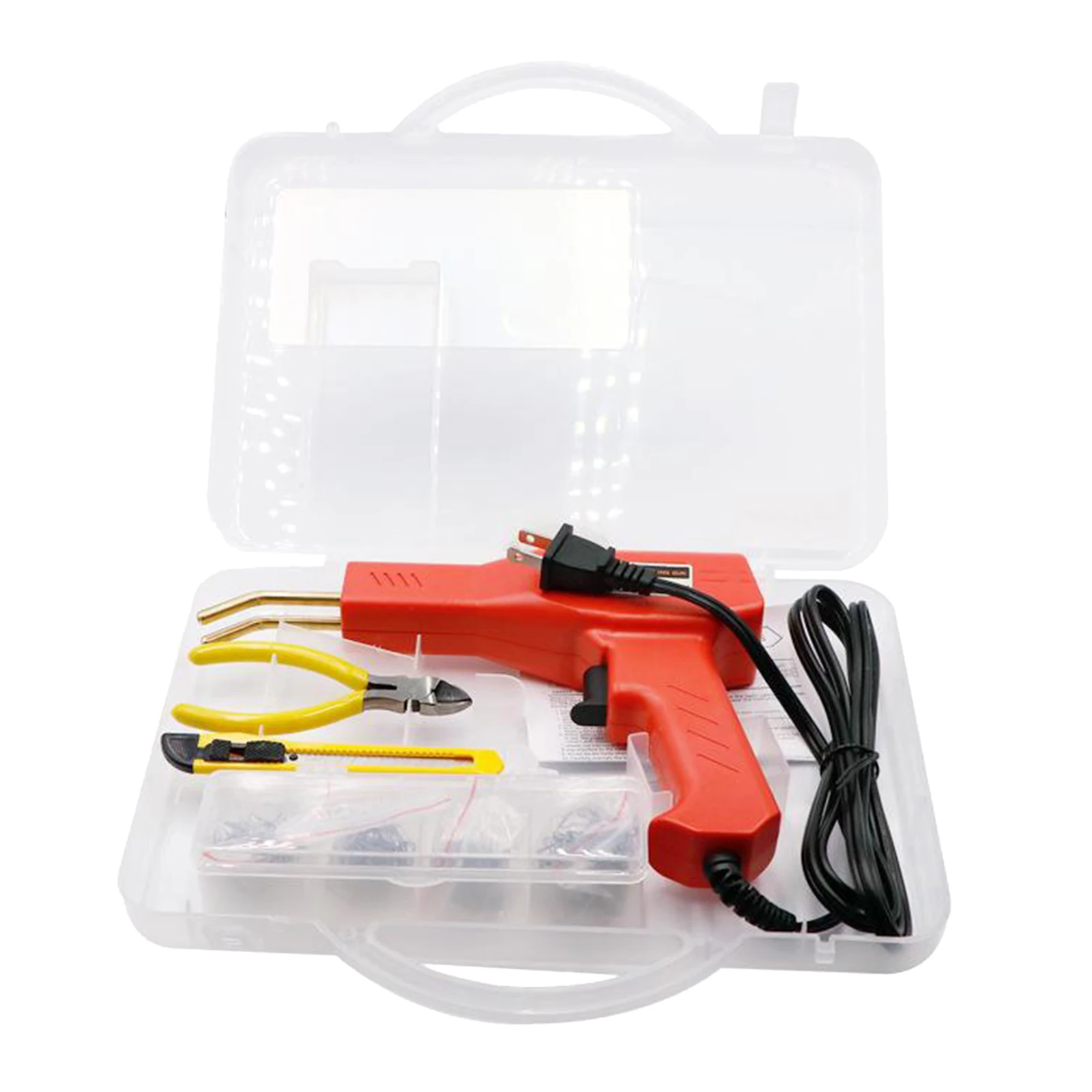 Car Bumper Repair Plastic Welder Kit, US Plug Hot Stapler Plastic Welding Gun Machine 0PCS Staples