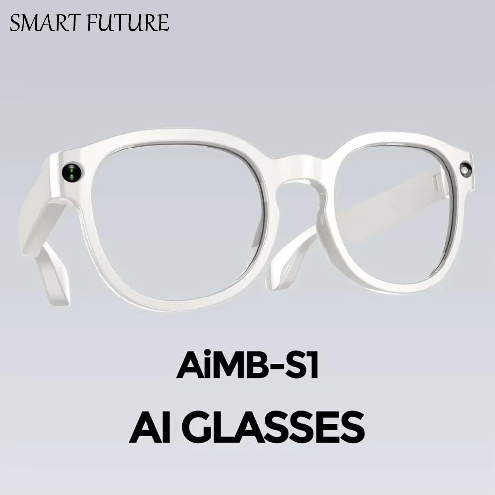 2 in 1 AI Smart Glasses AIMB-S1 Real-time Translation Smart AI Glasses Anti-Blue Light Wearable Tech Smart Video Glasses